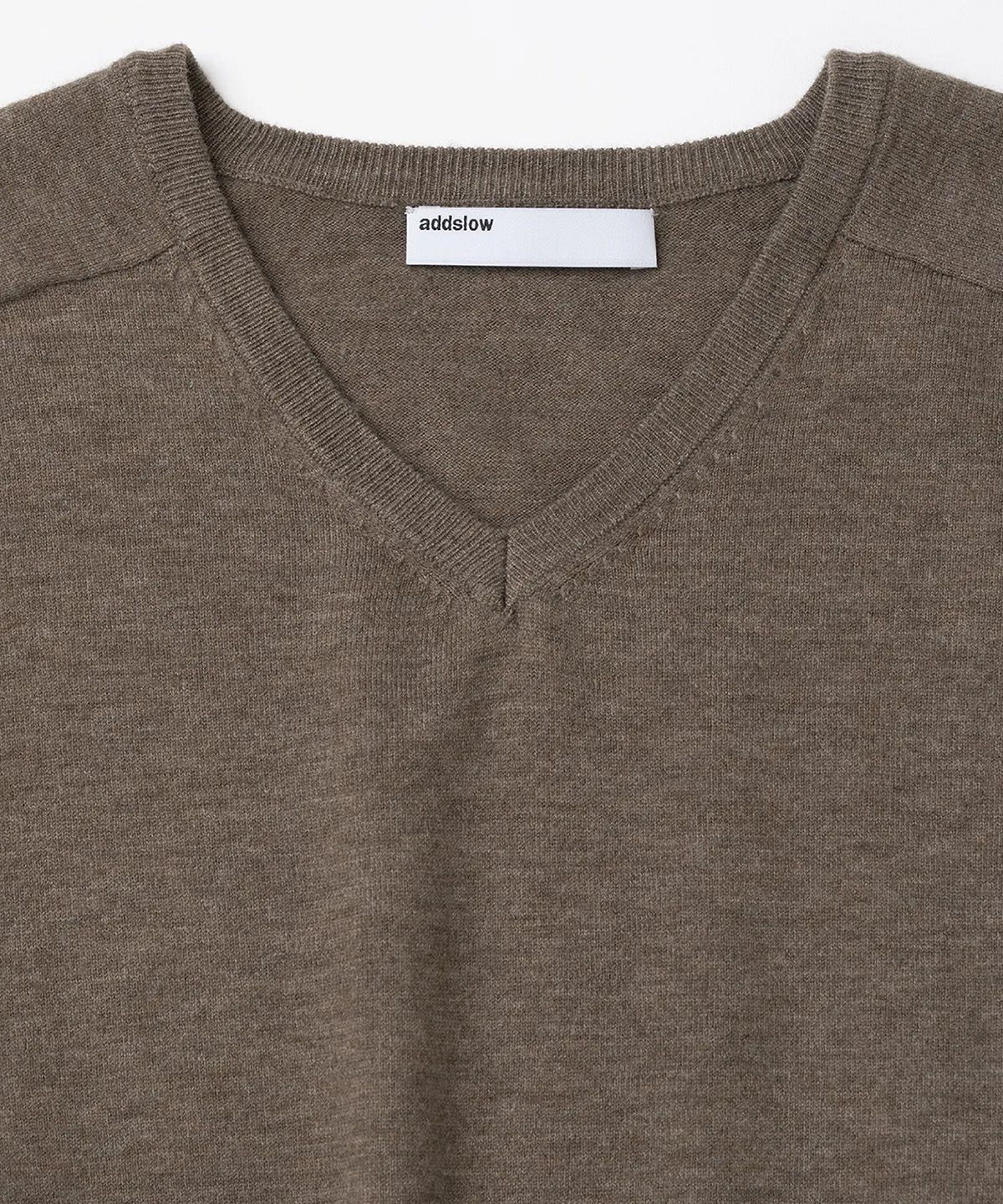 애드슬로우(ADDSLOW) V-Neck Knit (Brown)