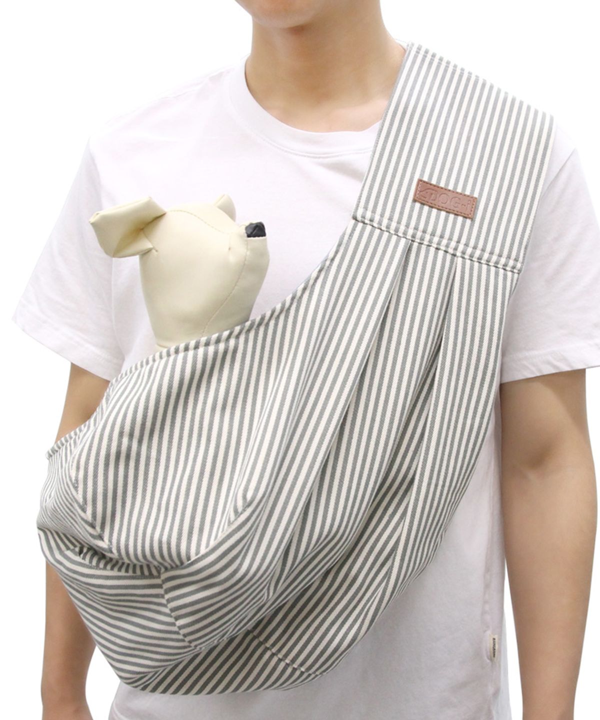 도그아이(DOGI) 강아지 이동가방 데님 양면슬링백