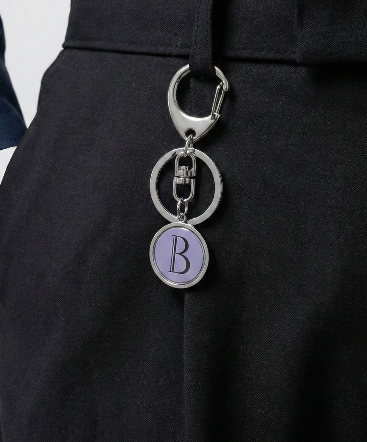 베이스클레프(BASSCLEF) 가방 키링 써지컬스틸 바지체인 SPIN PENDANT RING