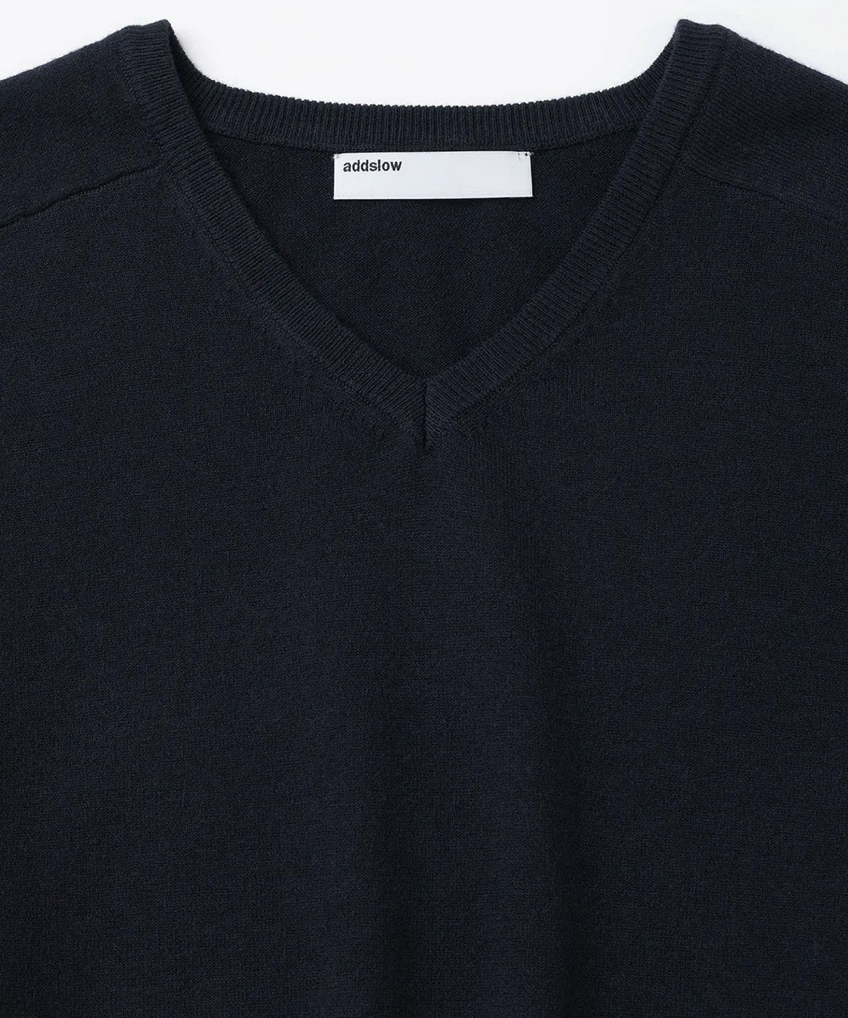 애드슬로우(ADDSLOW) V-Neck Knit (Dark Navy)