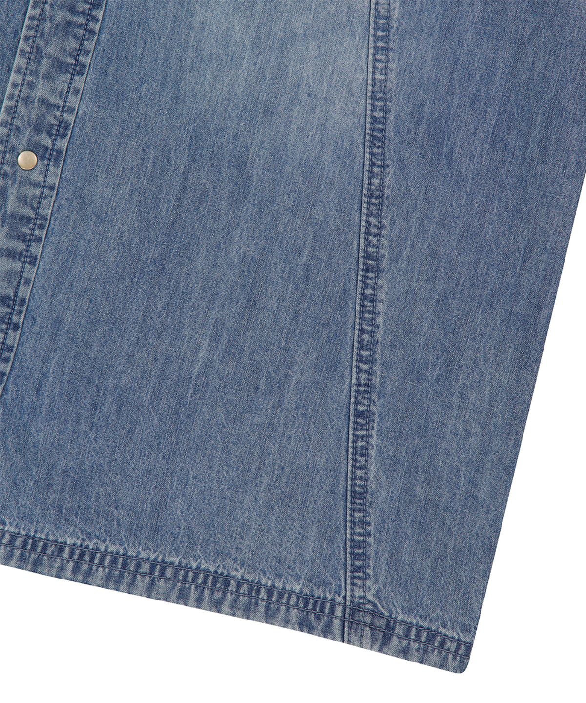 마하그리드(MAHAGRID) DENIM STUD HALF SHIRT BLUE(MG2GMMW340A)
