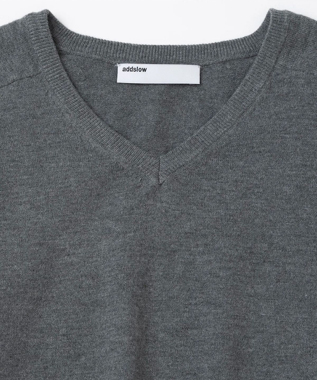 애드슬로우(ADDSLOW) V-Neck Knit (Gray)