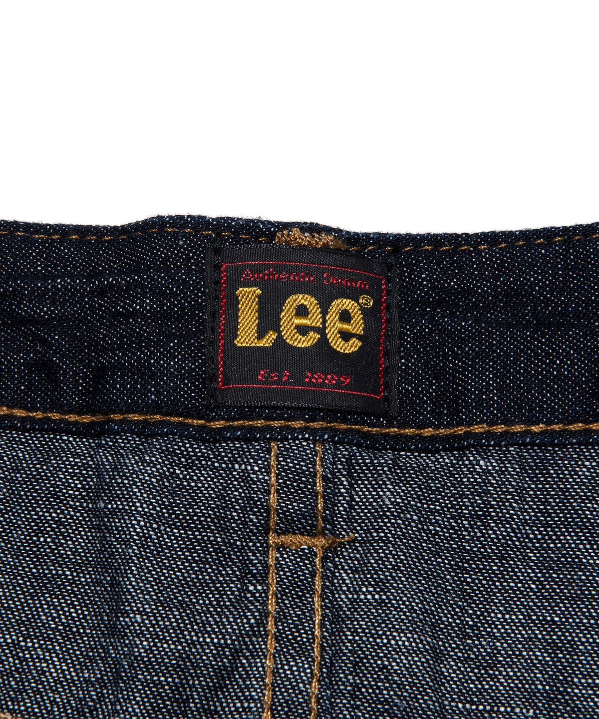 리(LEE) 우먼 린넨 미디 데님 스커트 인디고 로우