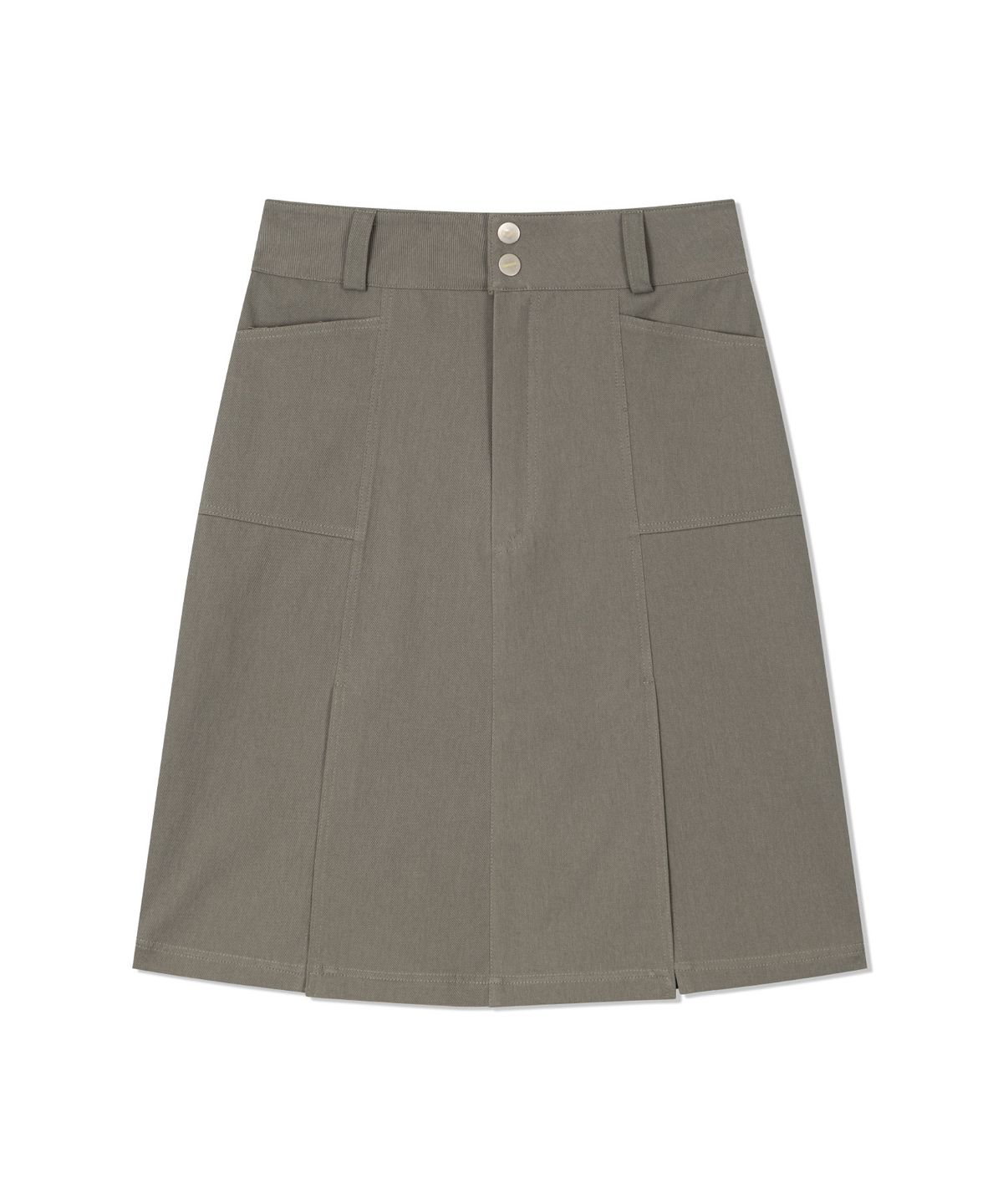 구월십일(GUWOLSIBIL) WASHING COTTON TWILL SKIRT KHAKI
