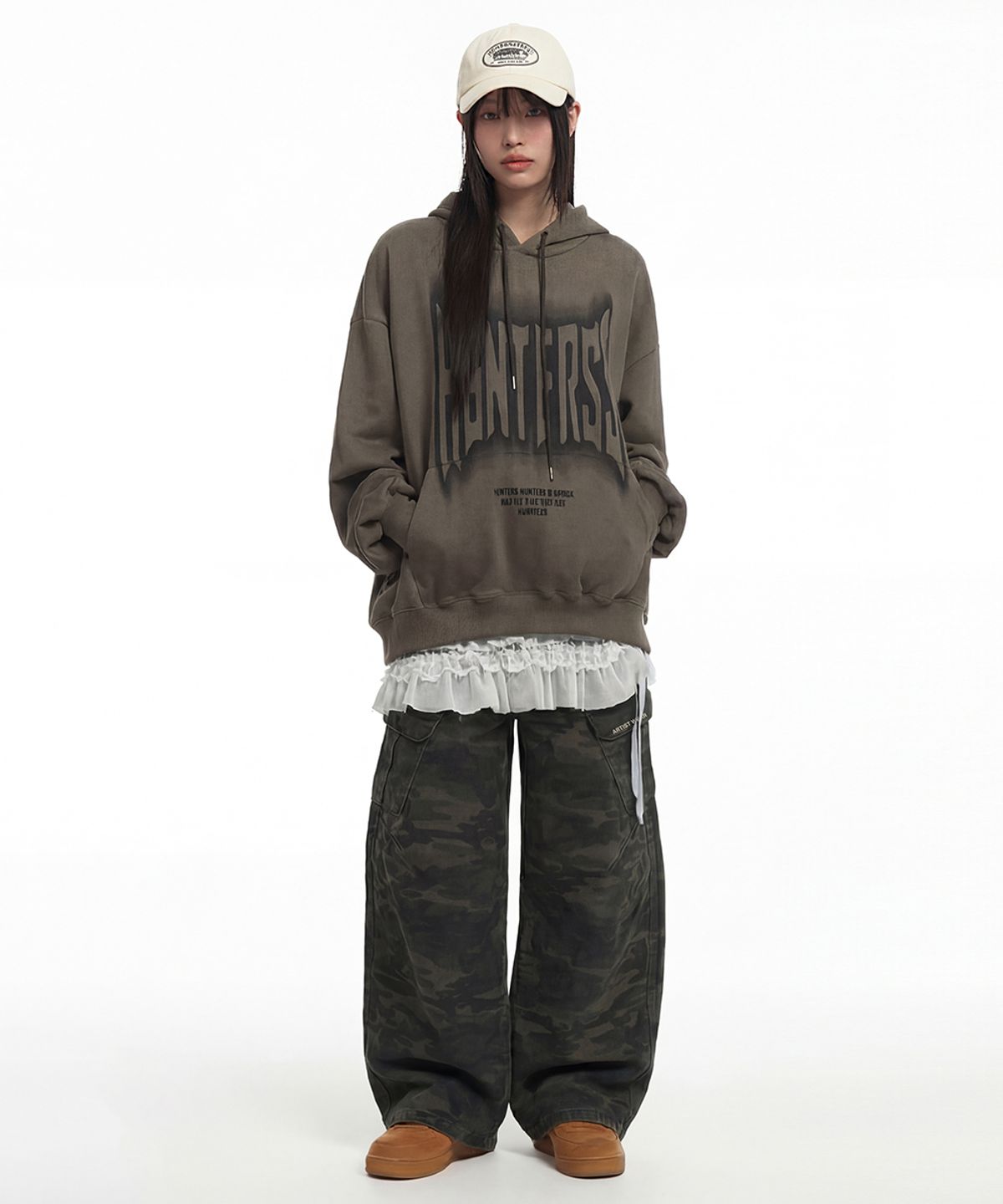아티스트웨어(ARTISTWEAR) [ATW] 딥포레스트 카모 와이드팬츠