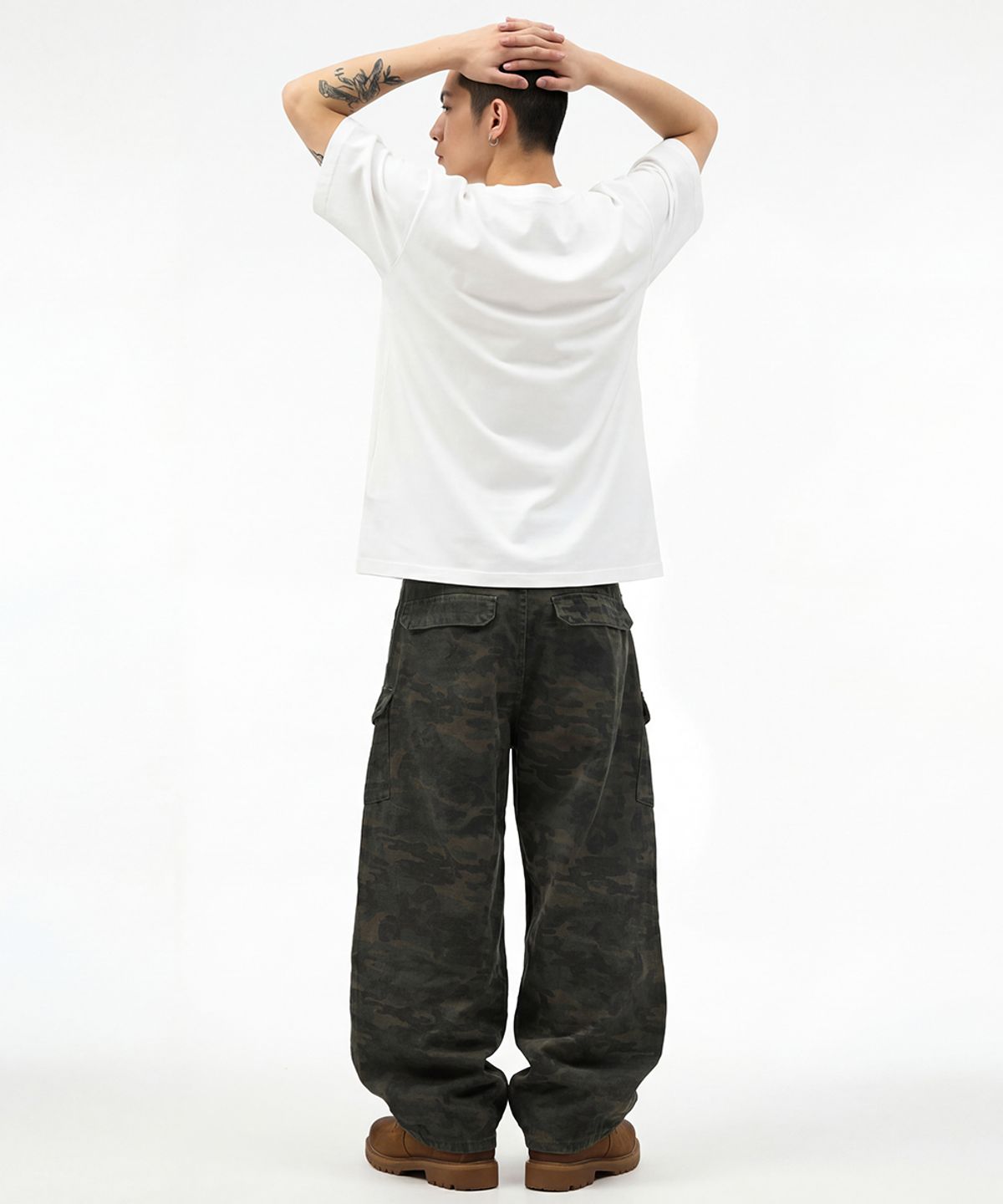 아티스트웨어(ARTISTWEAR) [ATW] 딥포레스트 카모 와이드팬츠
