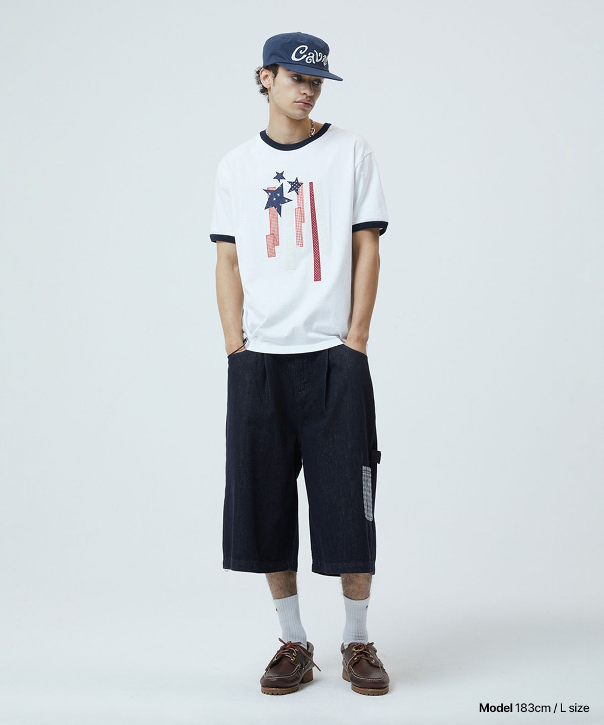 마하그리드(MAHAGRID) BERMUDA CHECK POCKET DENIM SHORT INDIGO(MG2GMMD111A)