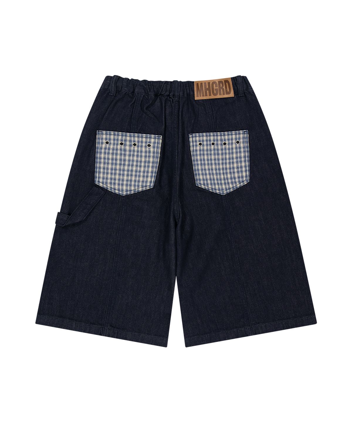 마하그리드(MAHAGRID) BERMUDA CHECK POCKET DENIM SHORT INDIGO(MG2GMMD111A)