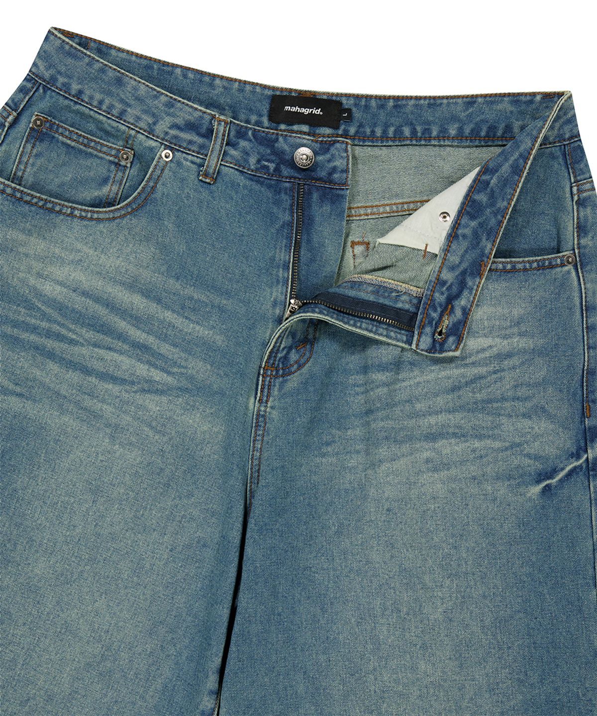 마하그리드(MAHAGRID) BERMUDA DOMINGO DENIM SHORT BLUE(MG2GMMD112A)