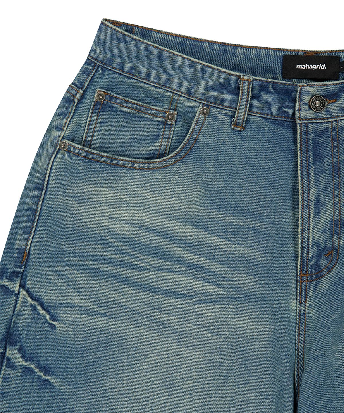 마하그리드(MAHAGRID) BERMUDA DOMINGO DENIM SHORT BLUE(MG2GMMD112A)