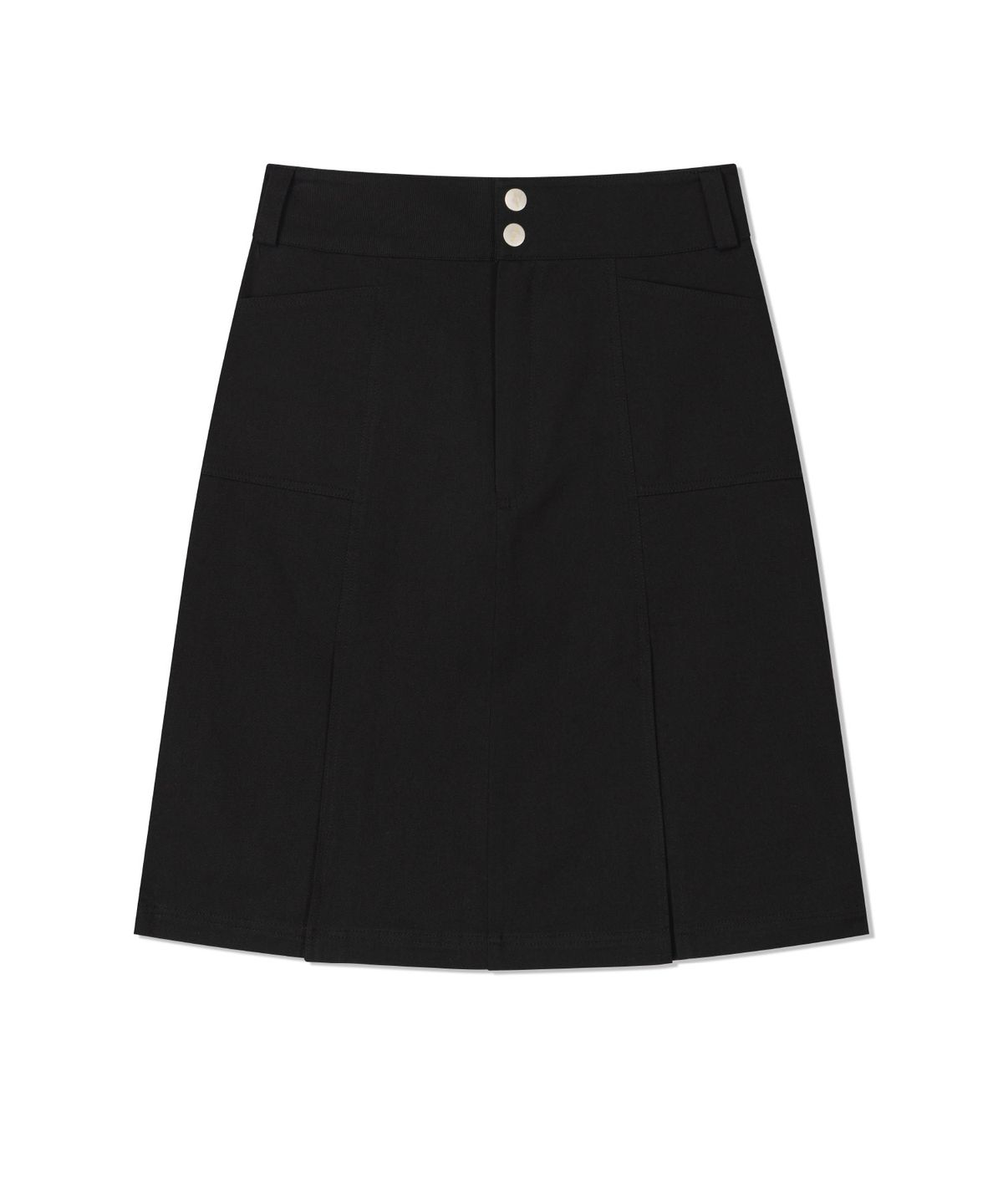 구월십일(GUWOLSIBIL) WASHING COTTON TWILL SKIRT BLACK