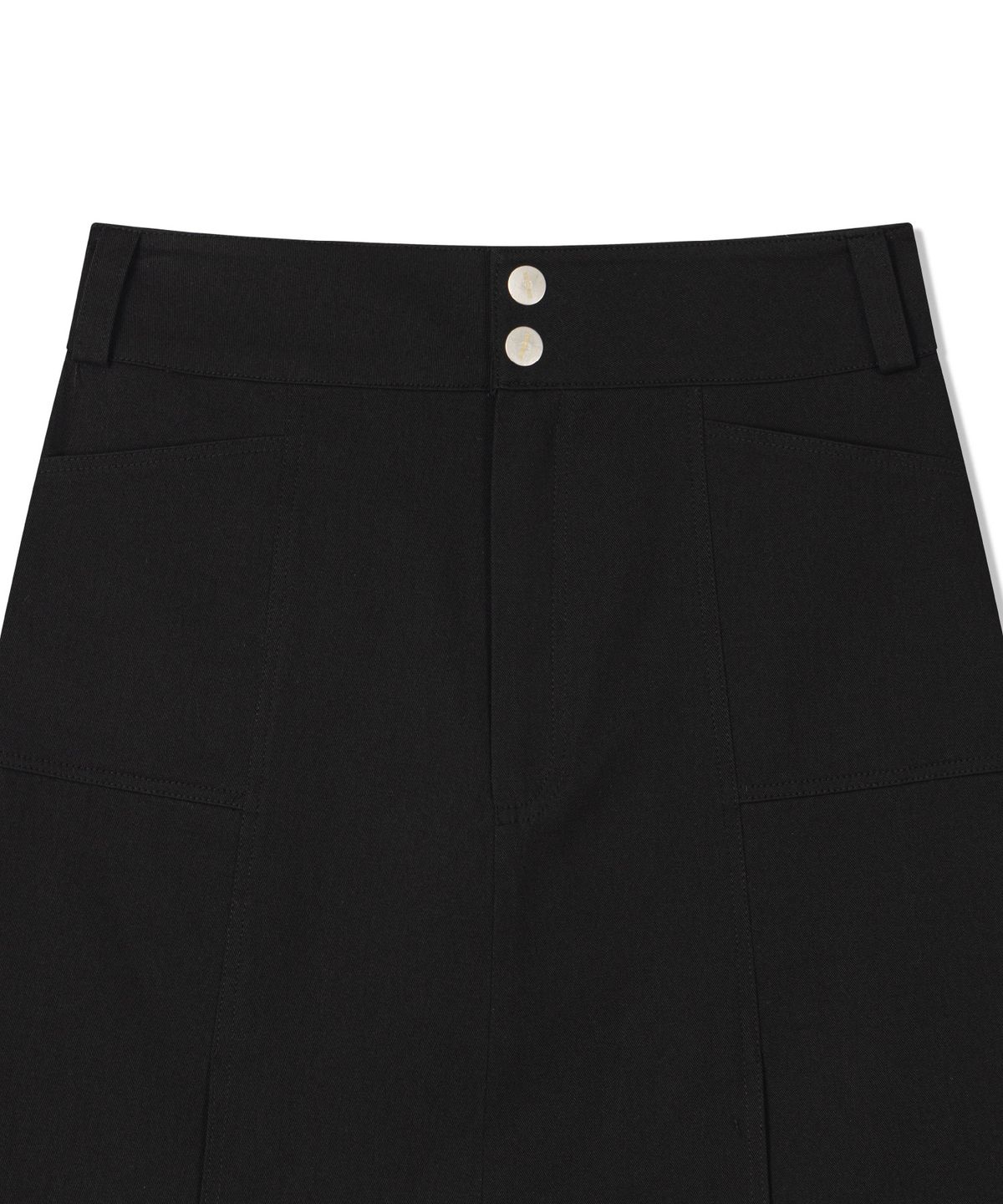 구월십일(GUWOLSIBIL) WASHING COTTON TWILL SKIRT BLACK