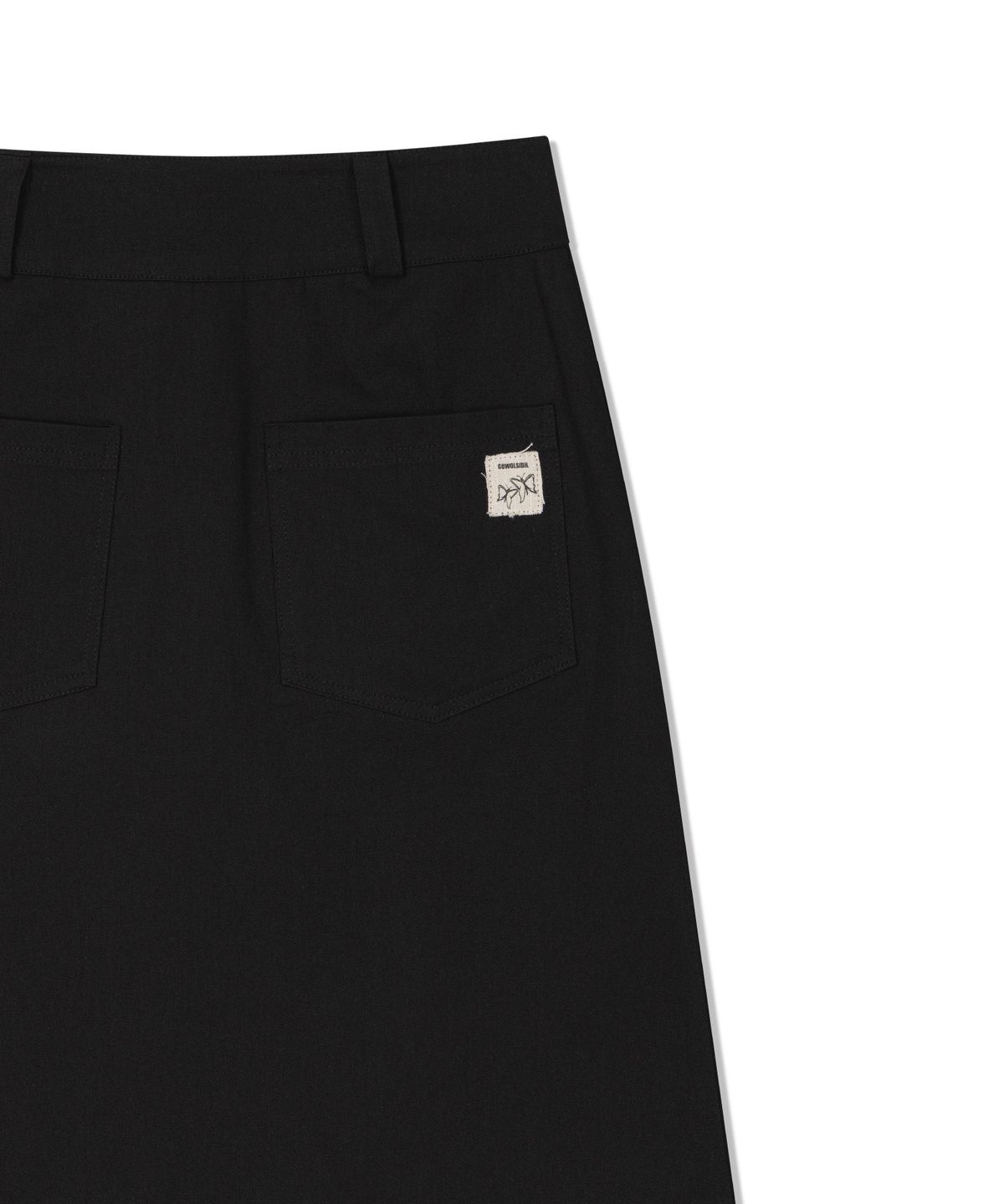 구월십일(GUWOLSIBIL) WASHING COTTON TWILL SKIRT BLACK