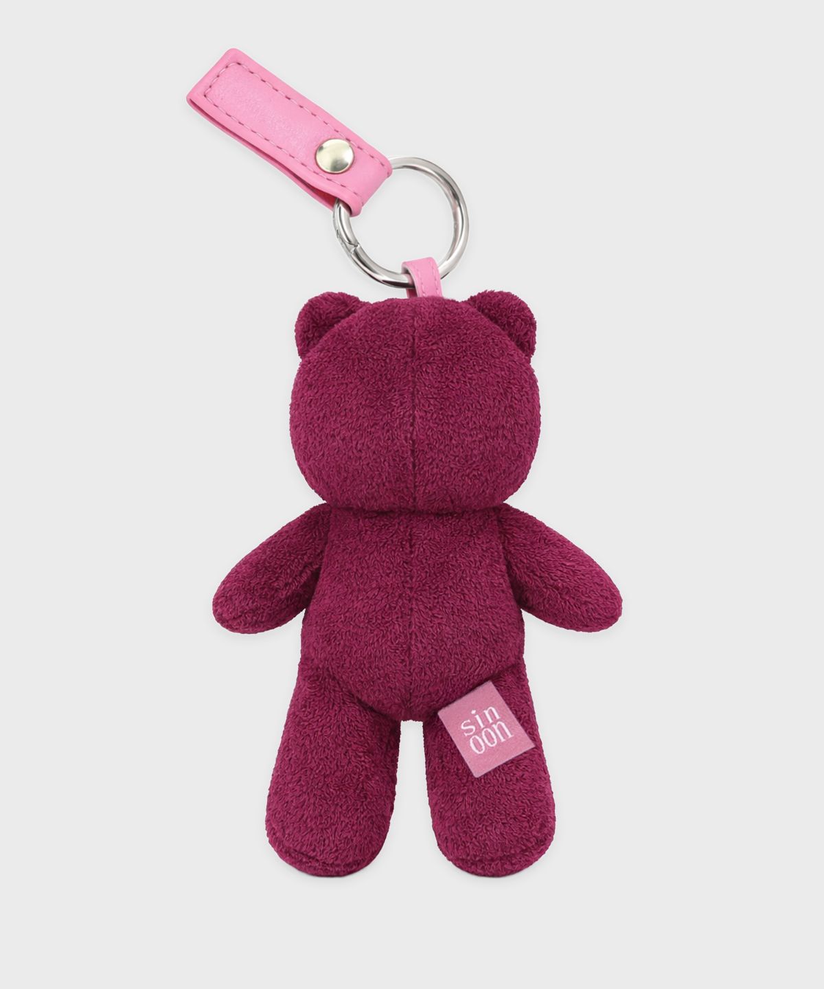 시눈(SINOON) XOXO Nooni Bear Keyring (Burgundy)