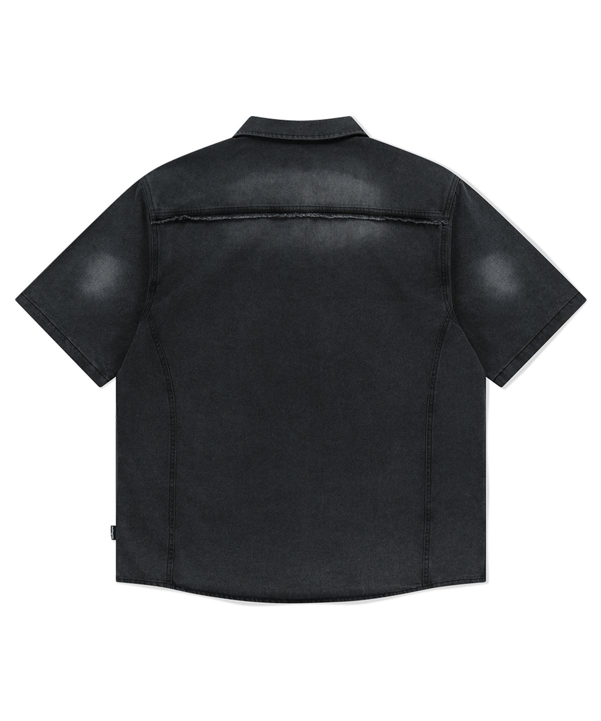 마하그리드(MAHAGRID) DENIM HALF SHIRT BLACK(MG2FMMW345A)