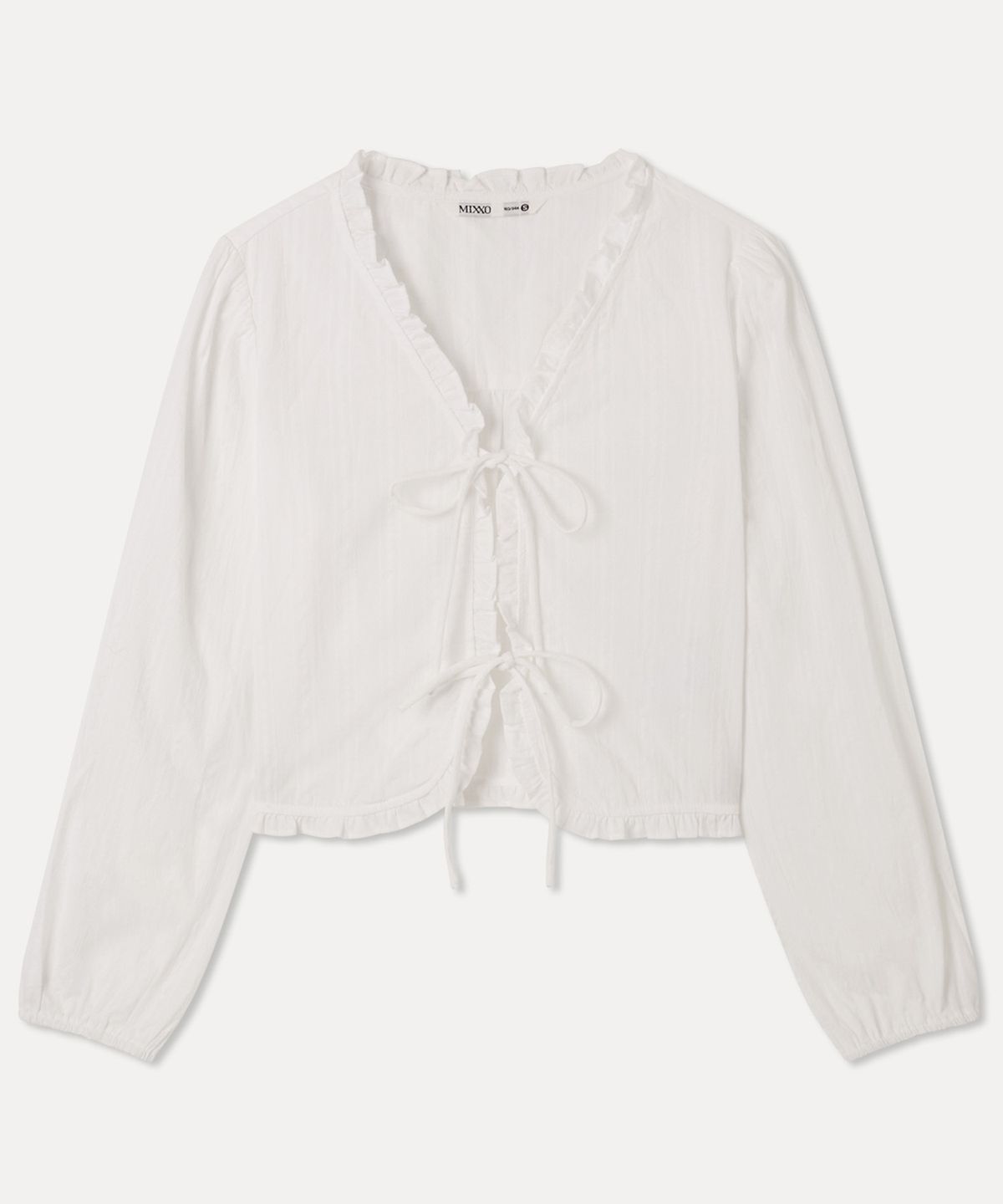 미쏘(MIXXO) 프릴 가디건형 블라우스_MIWBLG319G