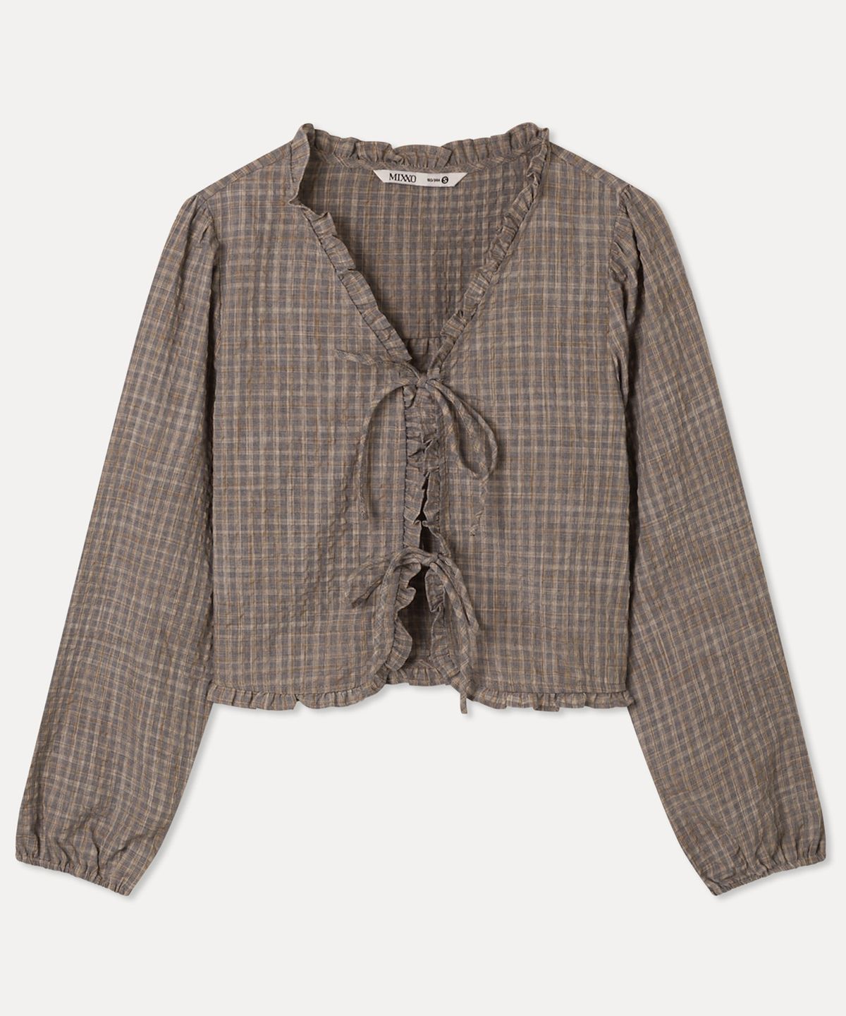미쏘(MIXXO) 프릴 가디건형 블라우스_MIWBLG319G