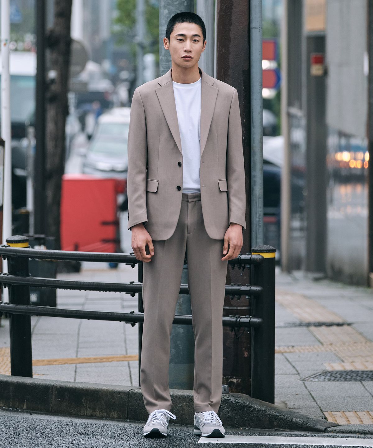 에스티코(STCO) 4WAY 스트레치 에센셜 셋업 팬츠_베이지 (테이퍼드핏)_SEPUZ02TSD