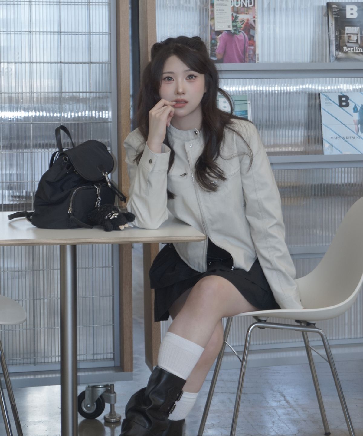 미쏘(MIXXO) 프릴 레이어드 원피스_MIWOWG309C