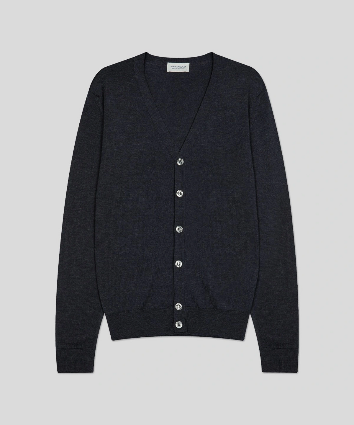 존 스메들리(JOHN SMEDLEY) BURLEY Merino Wool V-Neck Cardigan Knit Classic 6 Colors