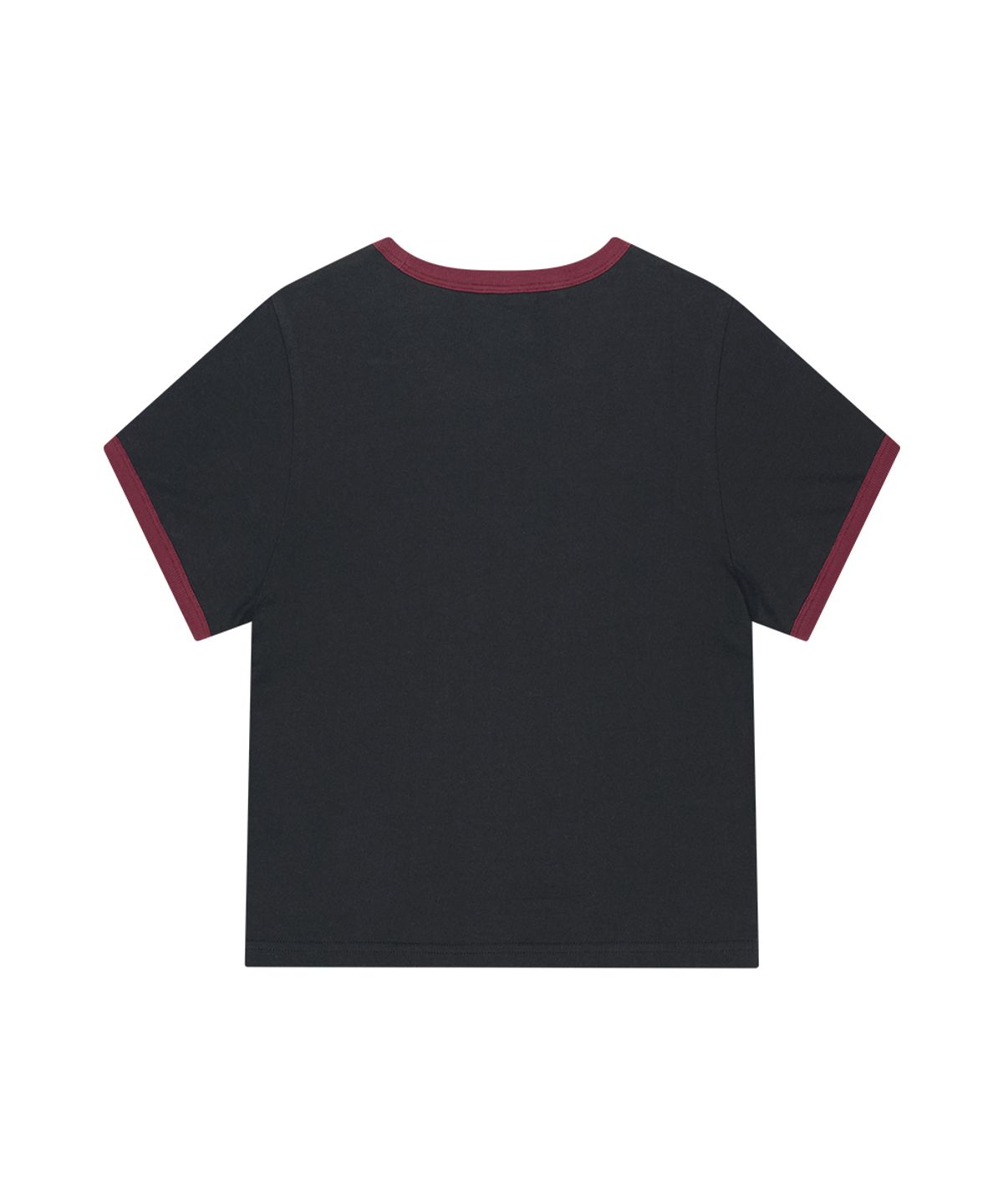 마하그리드(MAHAGRID) FLAG APPLIQUE RINGER CROP TEE CHARCOAL(MG2GMFT513A)