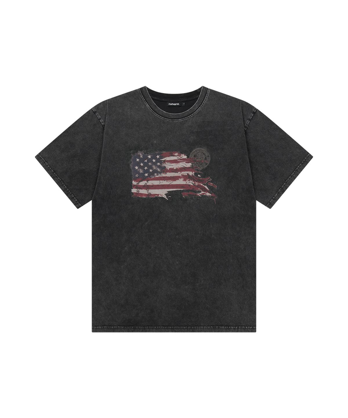 마하그리드(MAHAGRID) WASHED FLAG TEE BLACK(MG2GMMT542A)