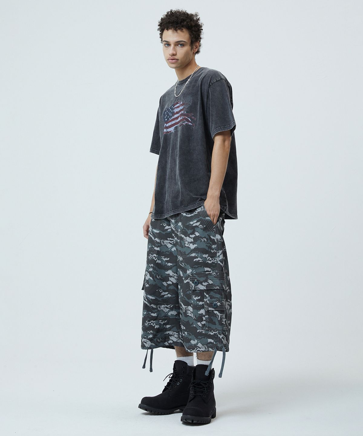 마하그리드(MAHAGRID) WASHED FLAG TEE BEIGE(MG2GMMT542A)