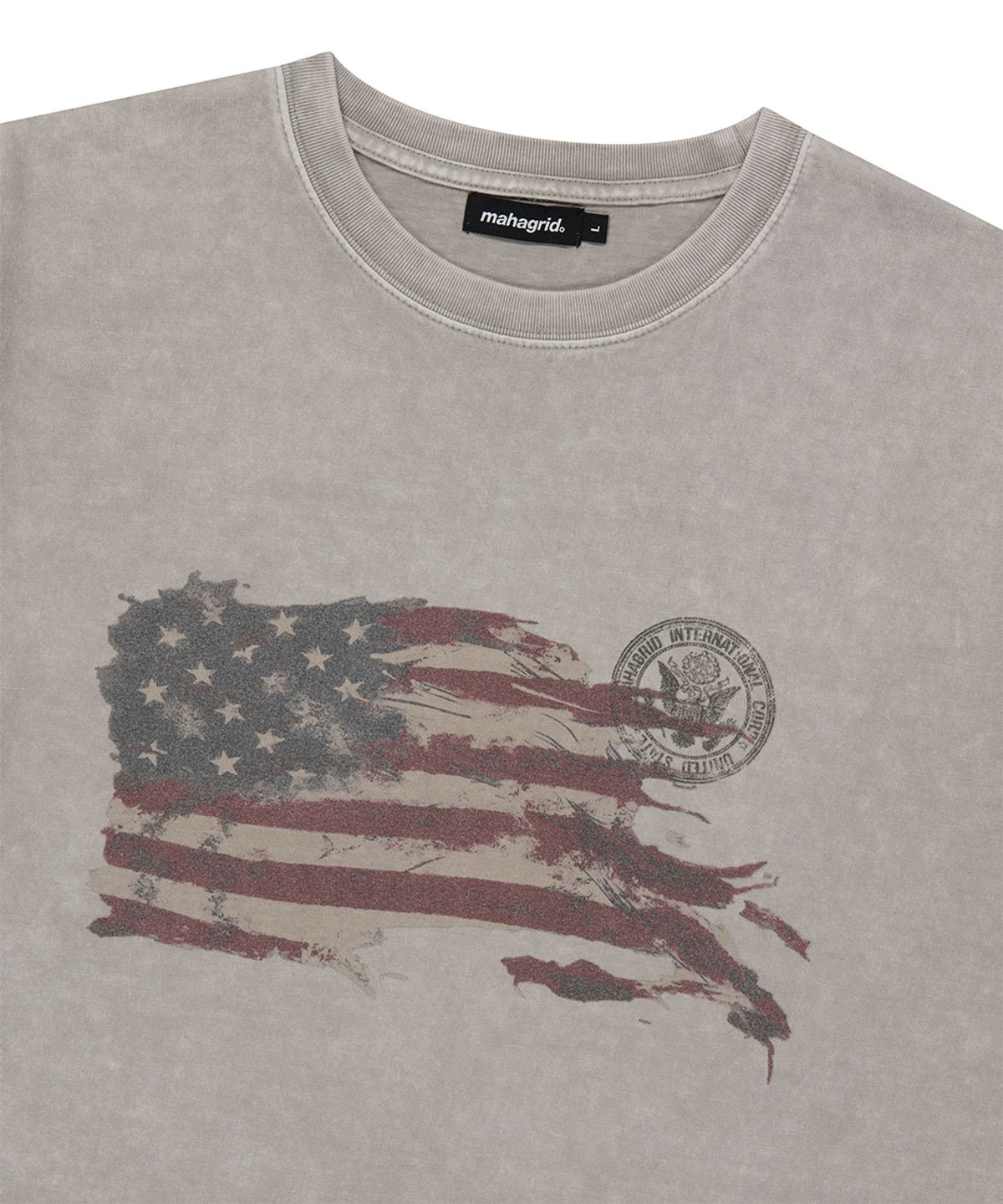 마하그리드(MAHAGRID) WASHED FLAG TEE BEIGE(MG2GMMT542A)