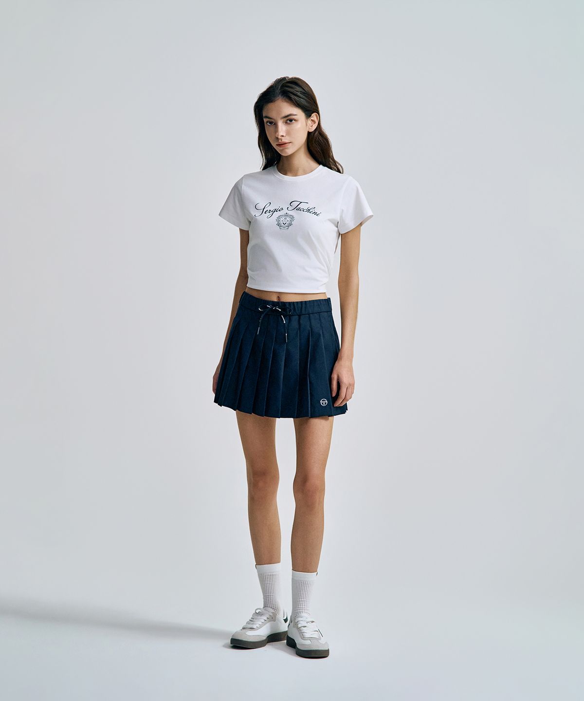 세르지오 타키니(SERGIO TACCHINI) W 스트링 클래식 스커트 (Navy)
