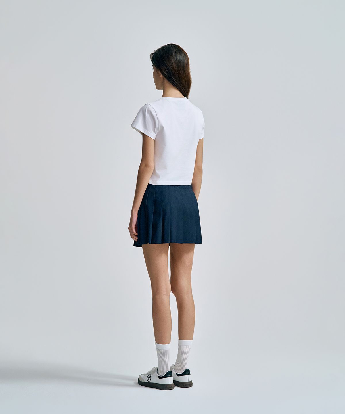 세르지오 타키니(SERGIO TACCHINI) W 스트링 클래식 스커트 (Navy)