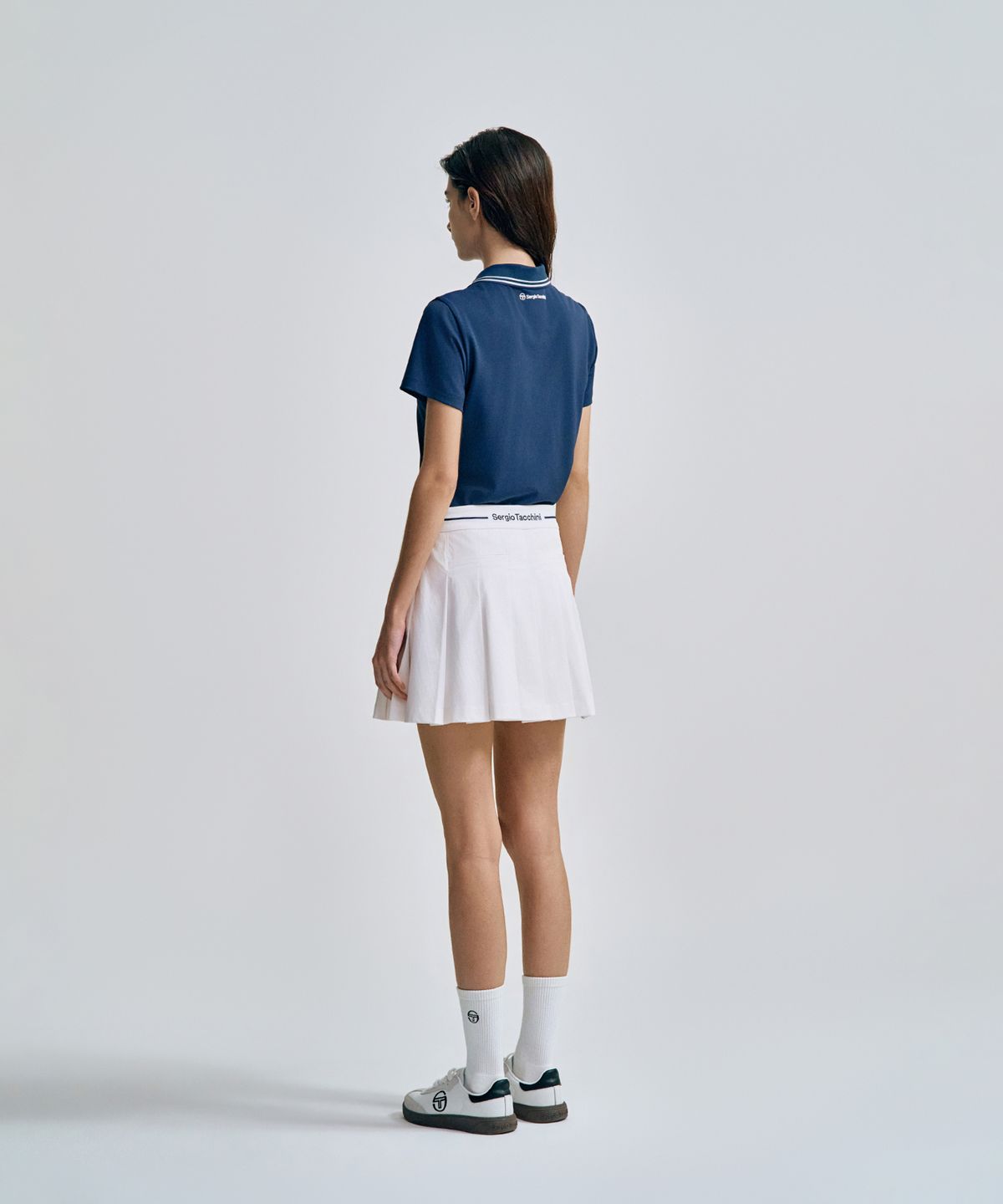 세르지오 타키니(SERGIO TACCHINI) W 클래식 와이드 플리츠 스커트 (White)