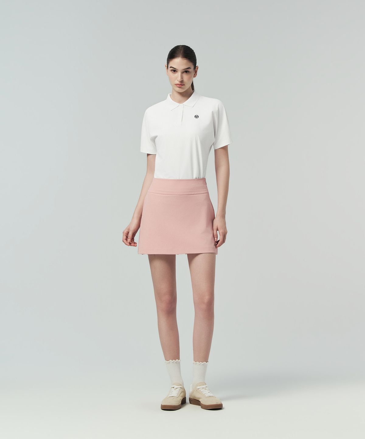 세르지오 타키니(SERGIO TACCHINI) W 타키니 플라잉 백플리츠 스커트 (Pink)