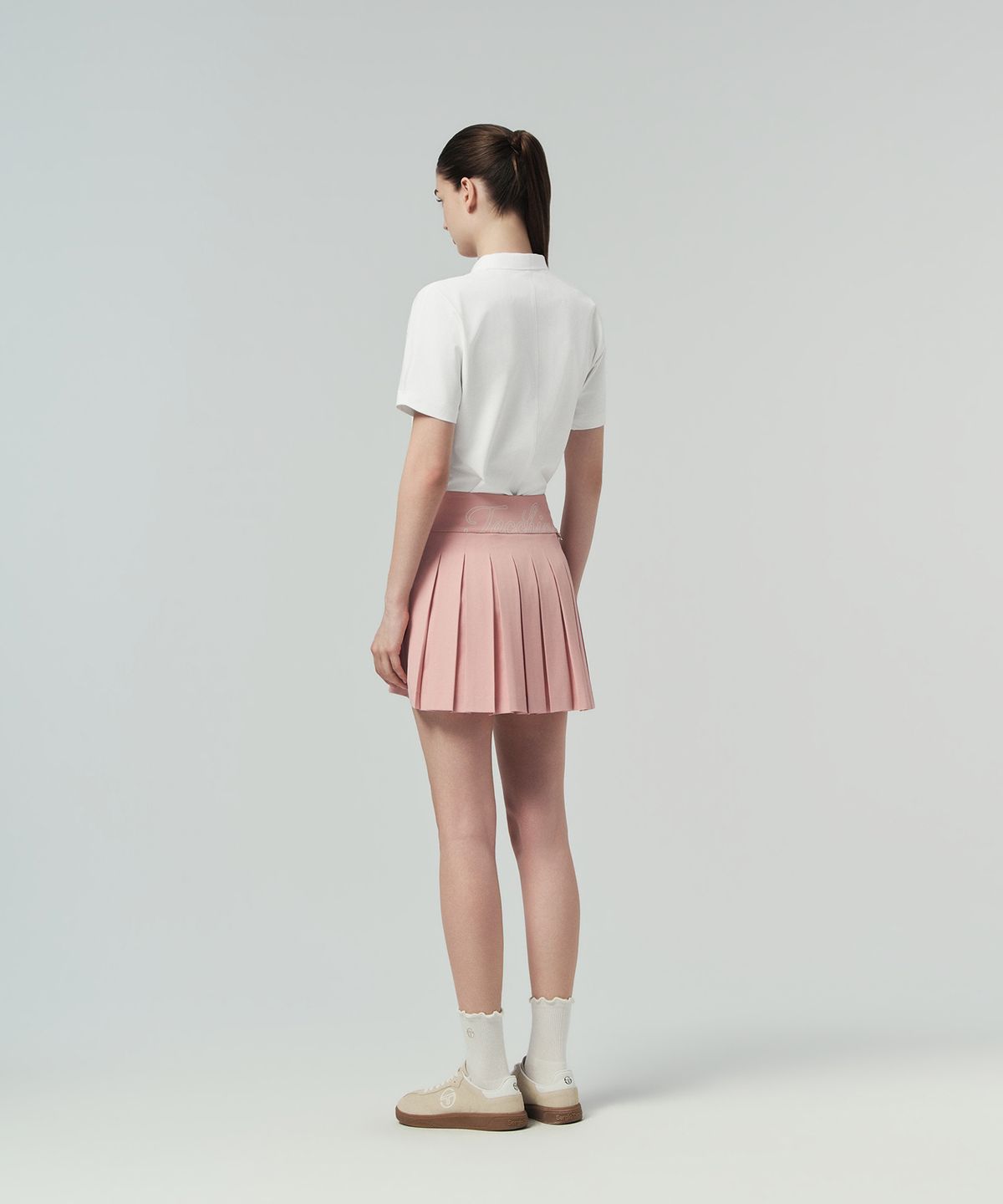 세르지오 타키니(SERGIO TACCHINI) W 타키니 플라잉 백플리츠 스커트 (Pink)
