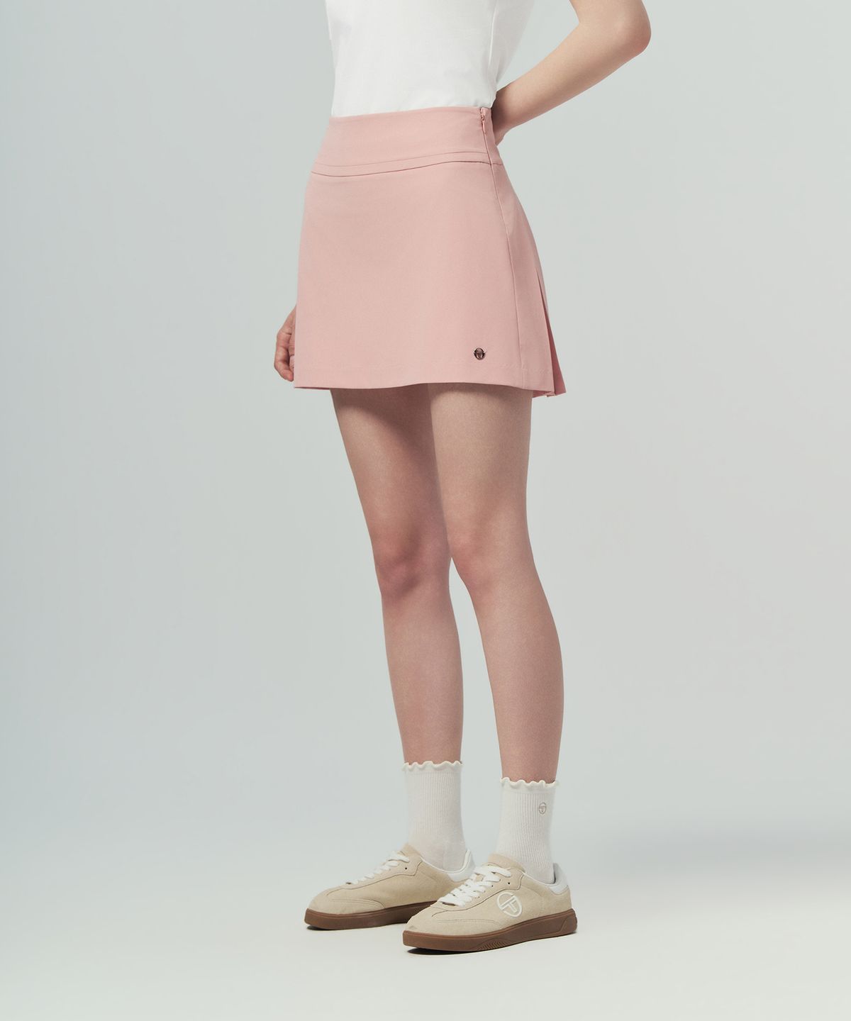세르지오 타키니(SERGIO TACCHINI) W 타키니 플라잉 백플리츠 스커트 (Pink)