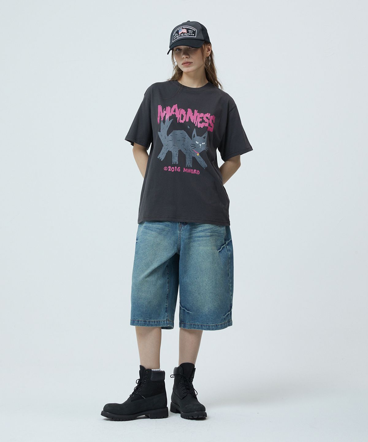 마하그리드(MAHAGRID) DNP TRUCKER BALL CAP BLACK(MG2GSMAB36A)