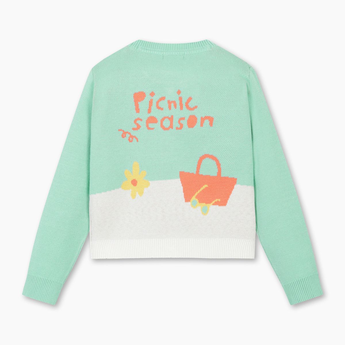 베네통키즈(BENETTONKIDS) 플라워 가든 니트 풀오버_QAKP01611MT