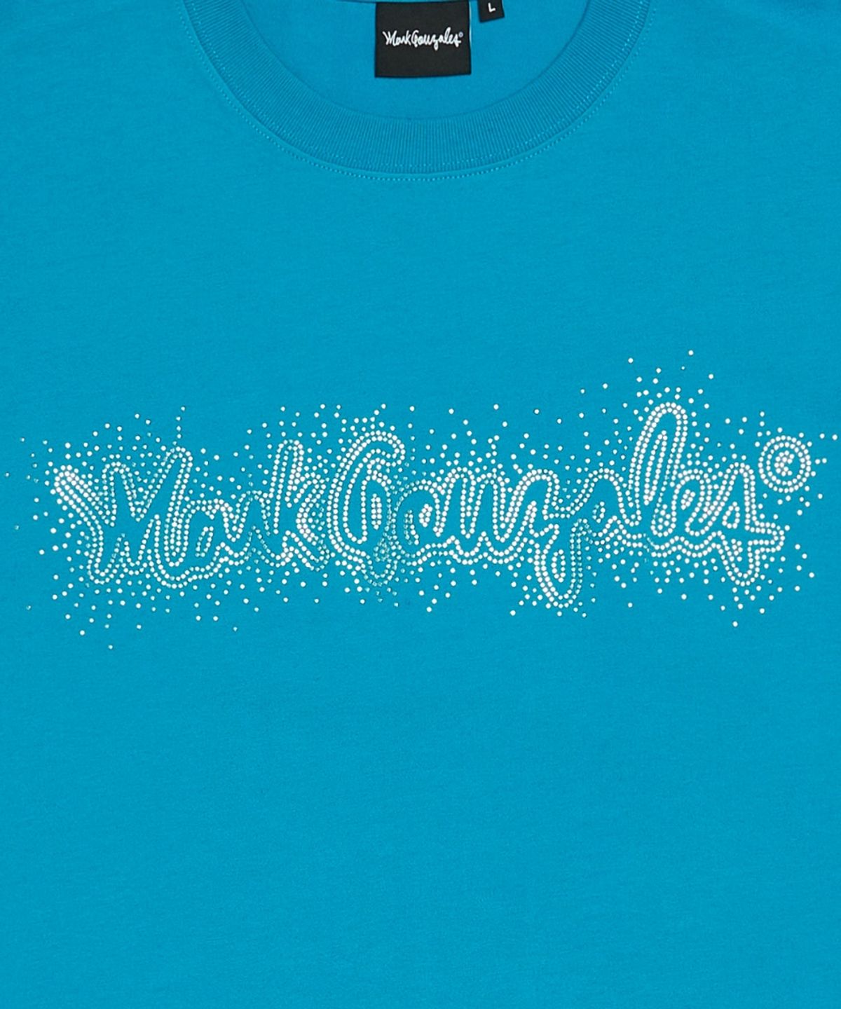 마크곤잘레스(MARK GONZALES) 핫픽스 사인로고 반팔 티셔츠 - TEAL BLUE
