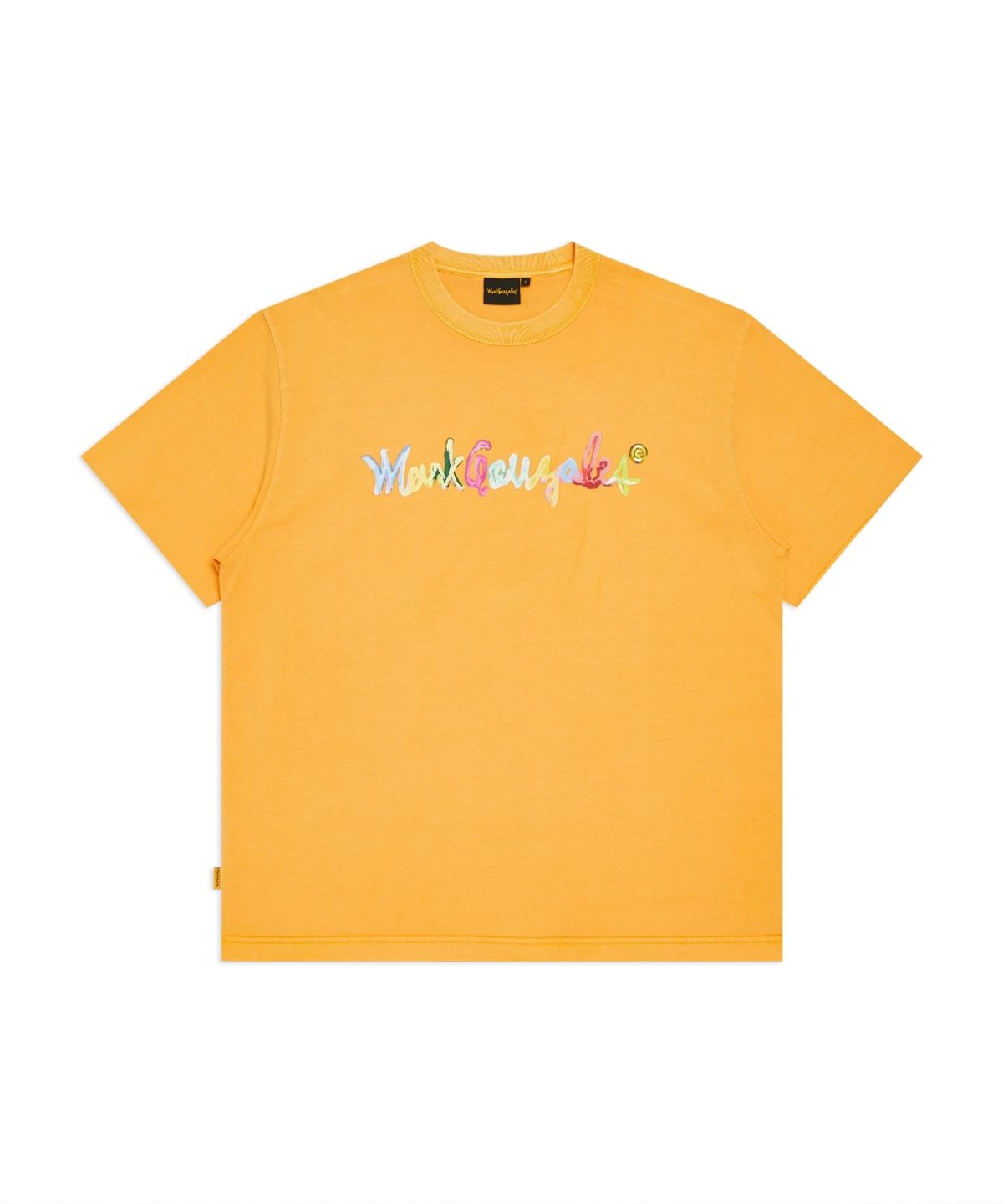 마크곤잘레스(MARK GONZALES) 레인보우 사인로고 피그먼트 반팔 티셔츠 - VINTAGE ORANGE