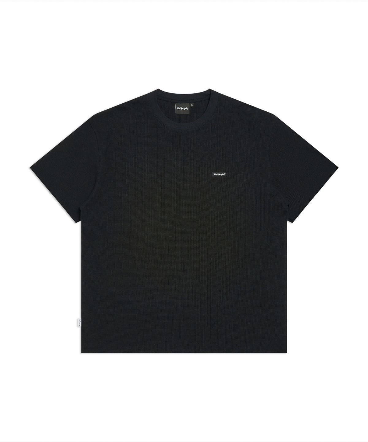 마크곤잘레스(MARK GONZALES) 스몰 박스 로고 와플 반팔 티셔츠 - BLACK