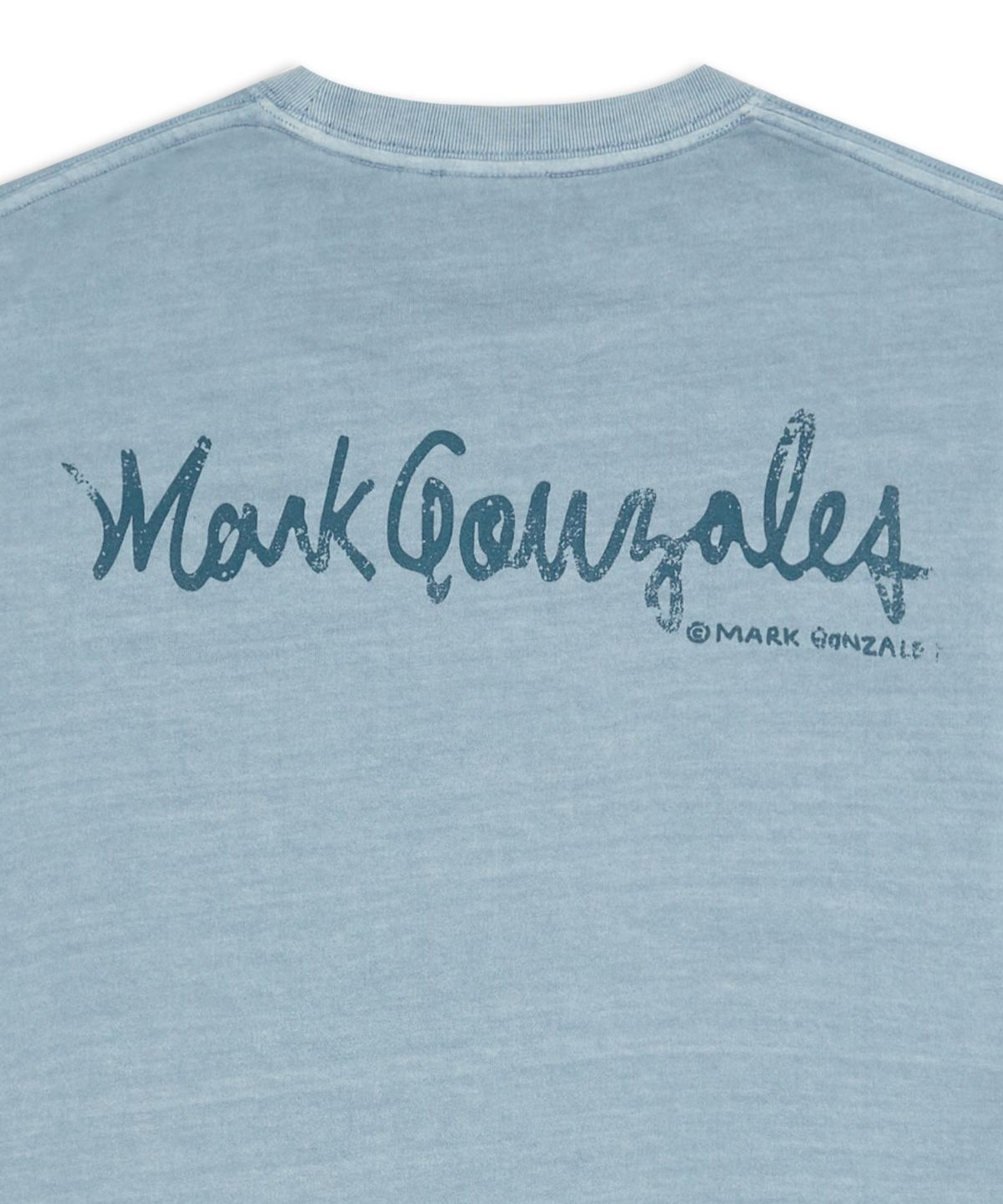 마크곤잘레스(MARK GONZALES) 포켓 피그먼트 반팔 티셔츠 - BLUE GREY