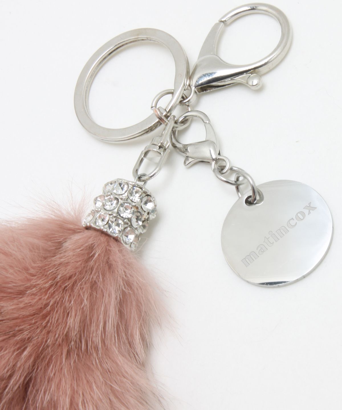 마틴콕스(MATINCOX) Real Fox Fur Keyring - Pink