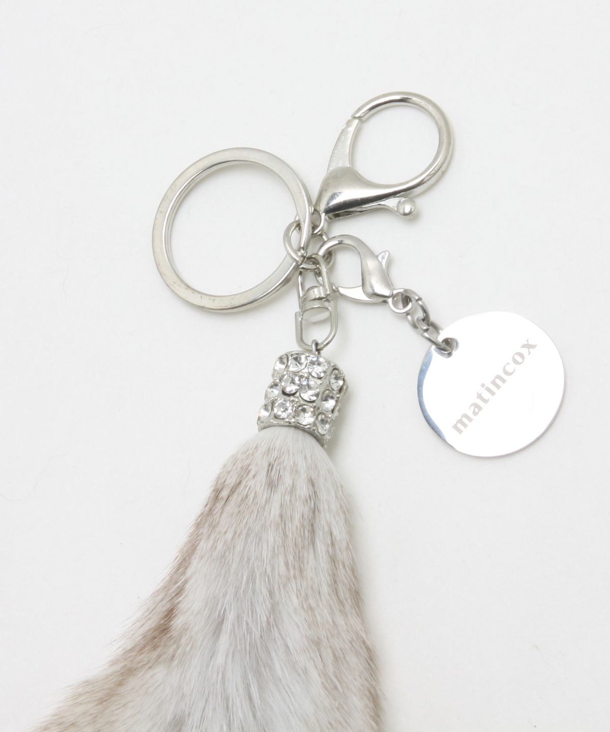 마틴콕스(MATINCOX) Real Fox Fur Keyring - Pearl