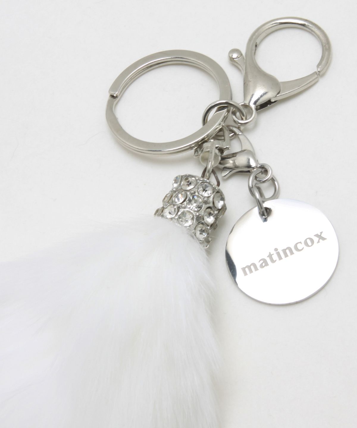 마틴콕스(MATINCOX) Real Fox Fur Keyring - White