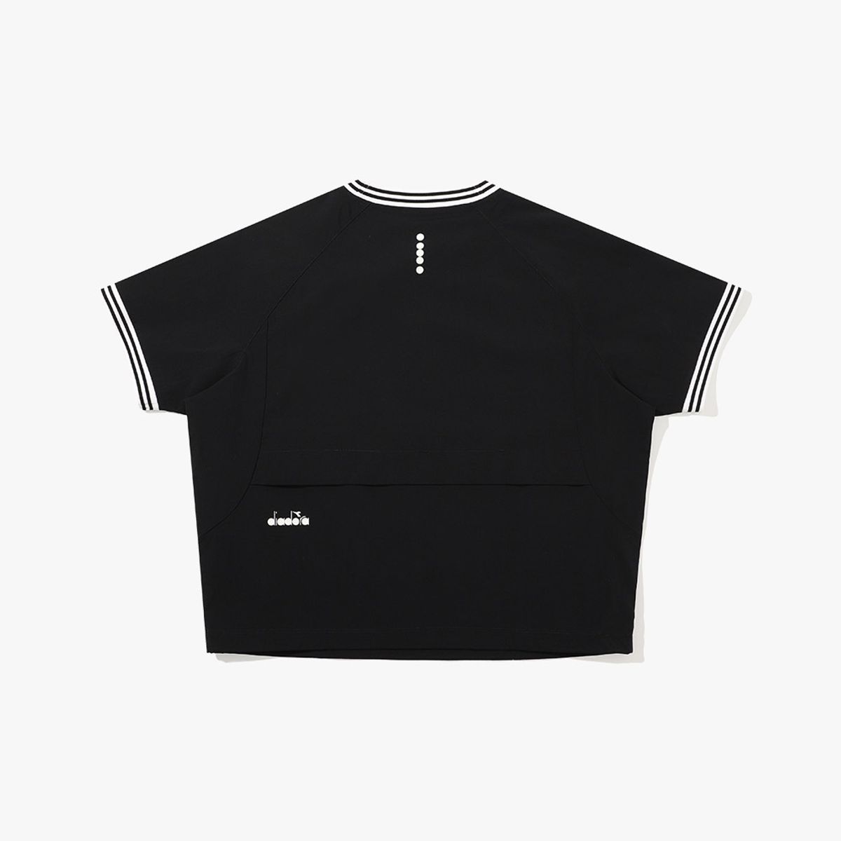 디아도라(diadora) 테니스타 크롭 반팔 피스테 우먼 BLACK