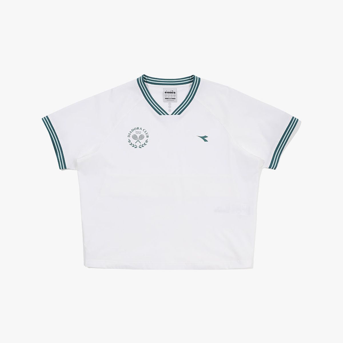 디아도라(diadora) 테니스타 크롭 반팔 피스테 우먼 OFF WHITE