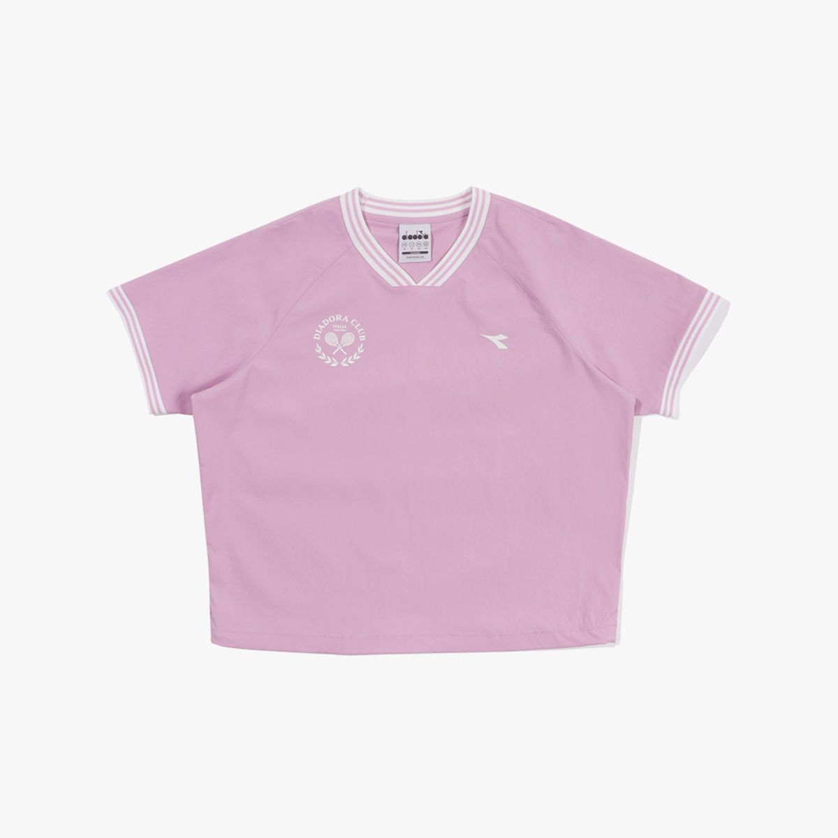 디아도라(diadora) 테니스타 크롭 반팔 피스테 우먼 VIOLET