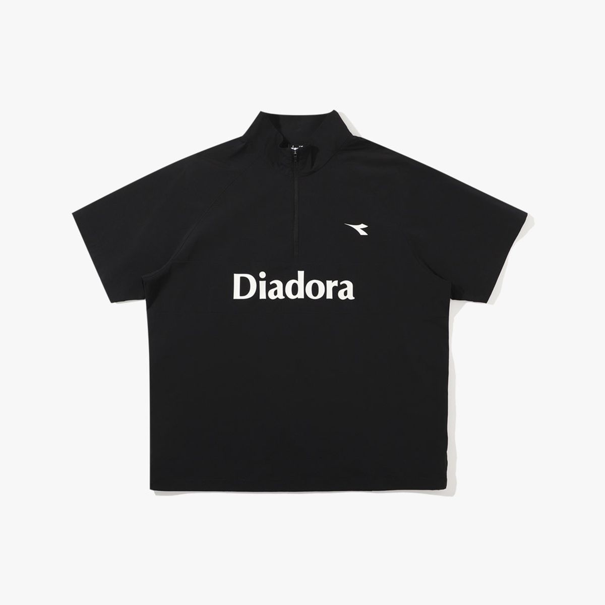 디아도라(diadora) 테니스타 반팔 아노락 BLACK