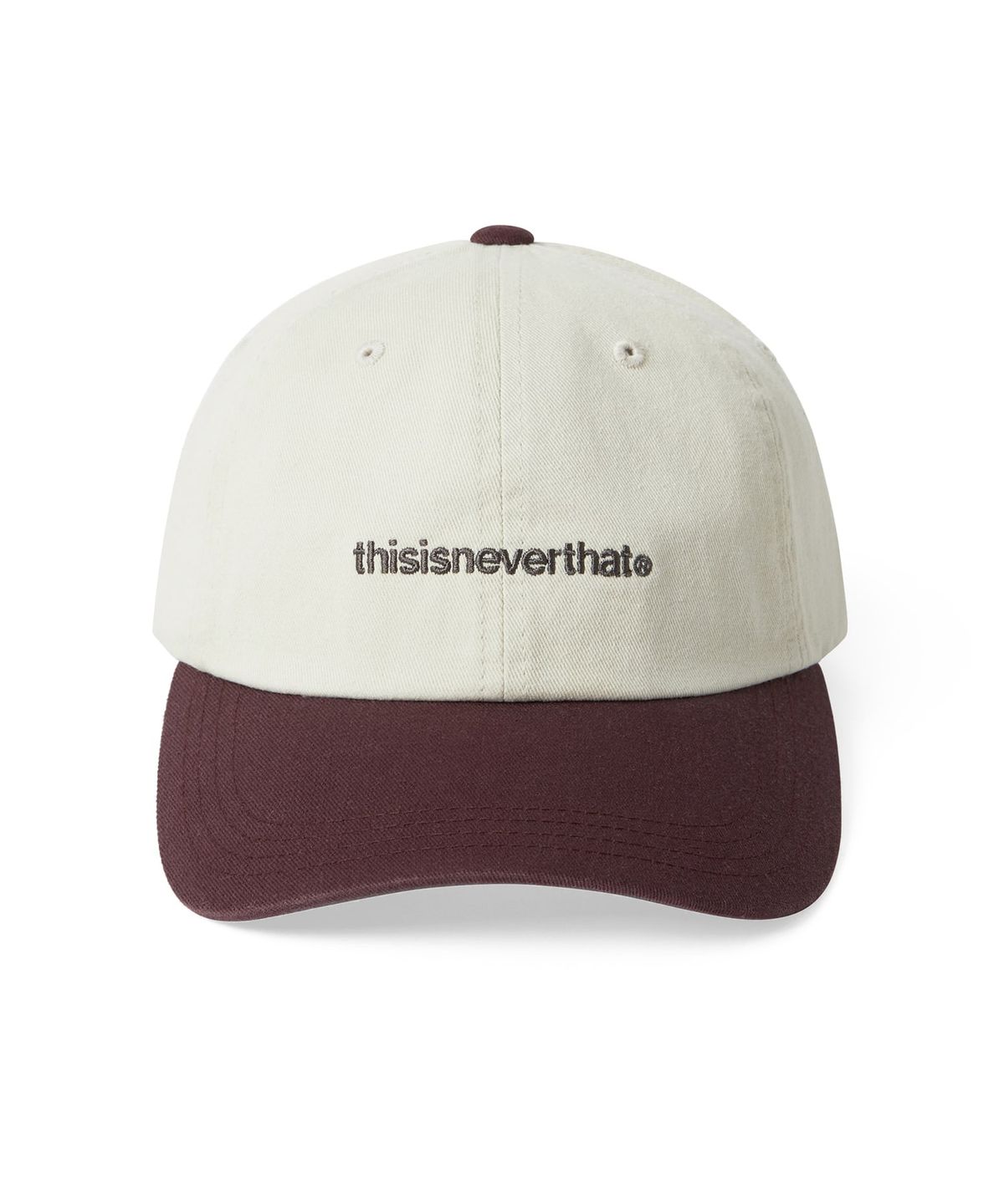 디스이즈네버댓(THISISNEVERTHAT) T-Logo Cap Ivory/Burgundy