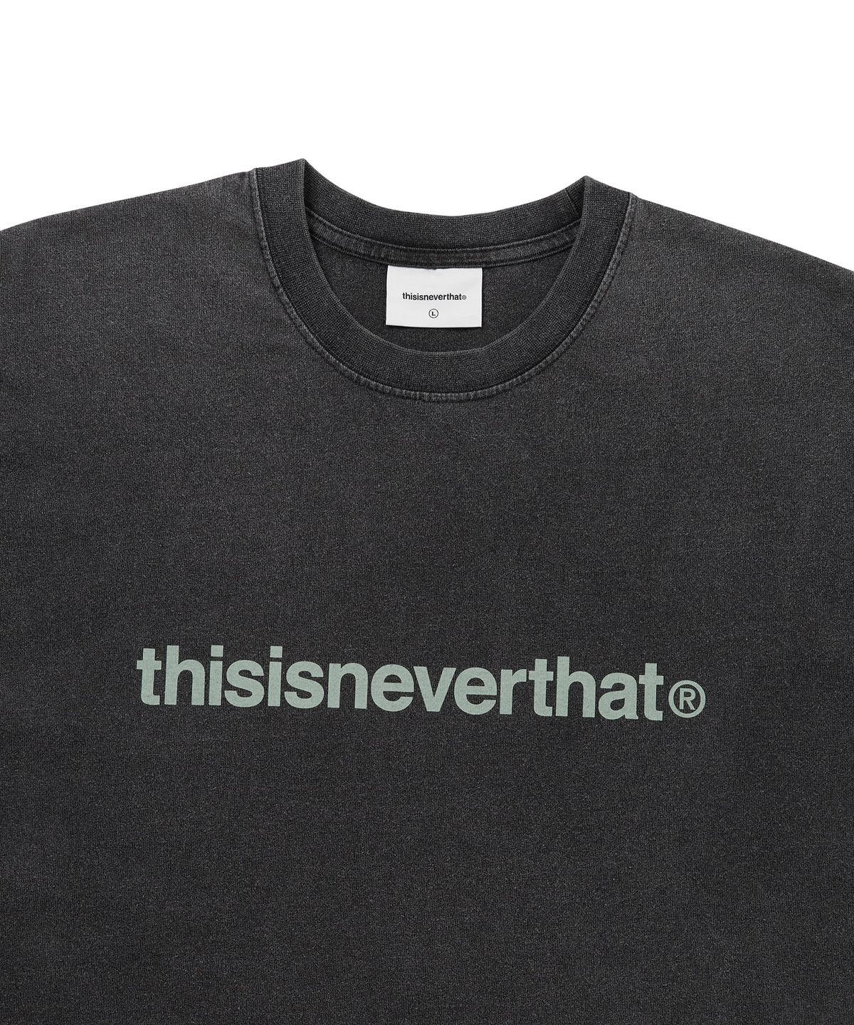 디스이즈네버댓(THISISNEVERTHAT) T-Logo L/S Tee Washed Black