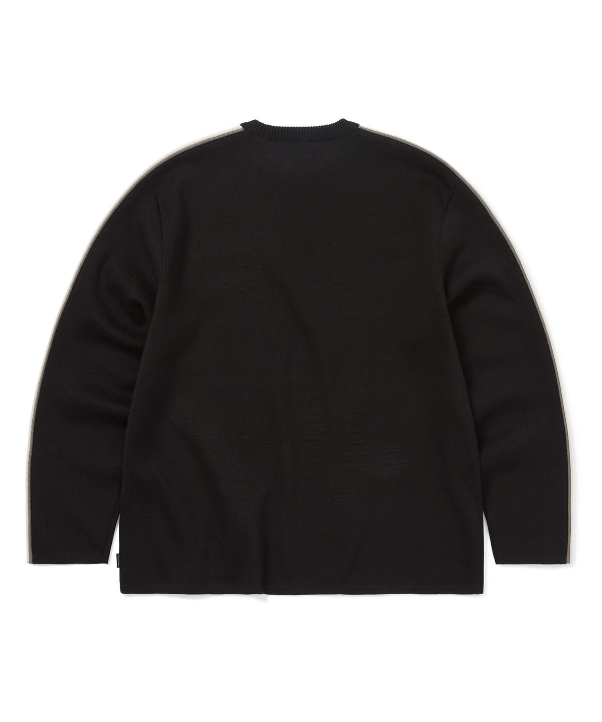 디스이즈네버댓(THISISNEVERTHAT) Striped Sleeve Knit Crew Black